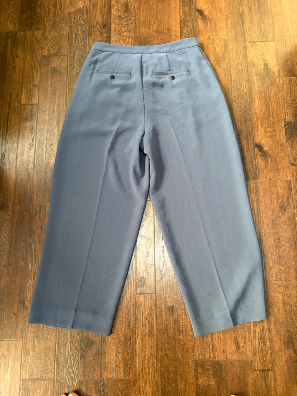 Madewell Blue Wide Leg Trouser Pants High Rise Size 14 - Picture 5 of 8